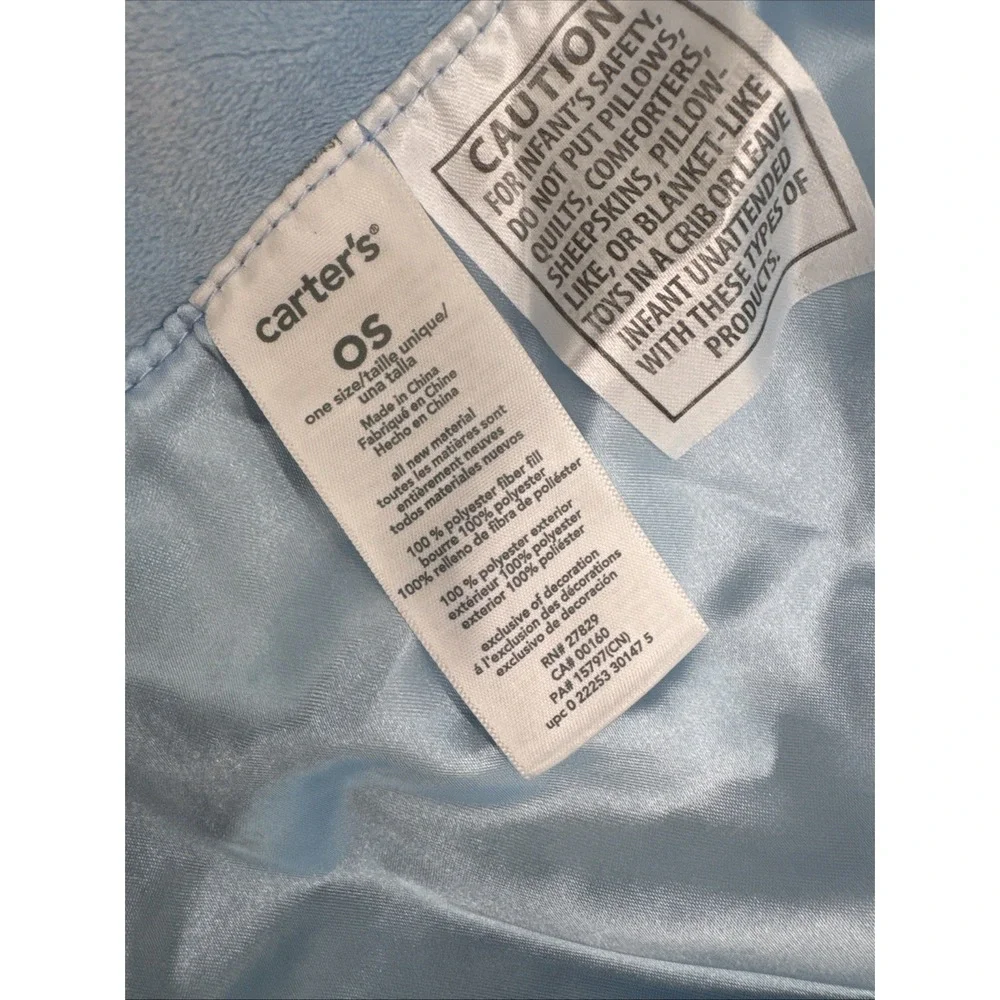 Child Baby Blue Elephant‎ Sweet Security Blanket Lovey Rattle
